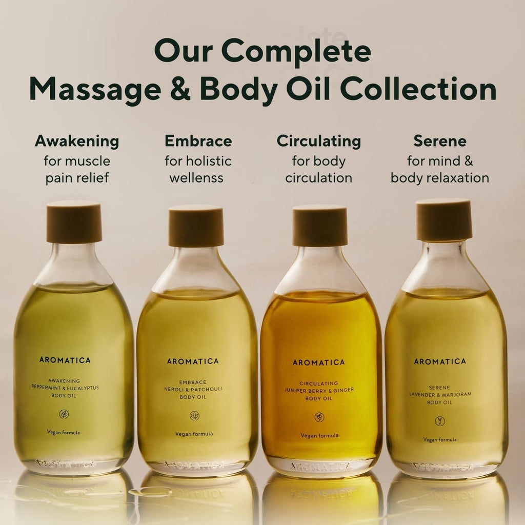 AROMATICA Embrace Body Oil – Patchouli & Neroli, Non-Greasy Aromatherapy Moisturizer 3.38 fl oz