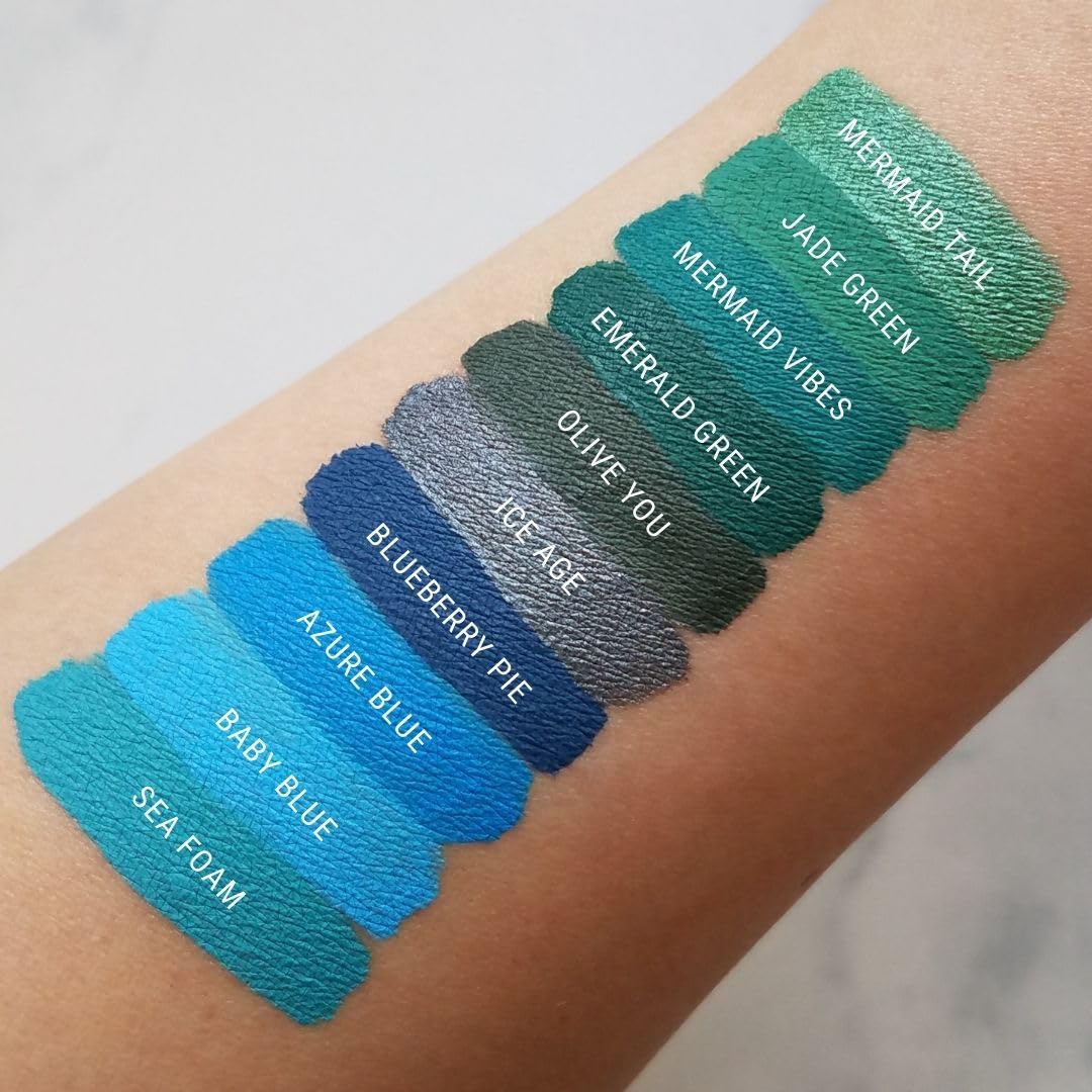 Aromi Green Metallic Liquid Lipstick | Mermaid Tail – Vegan, Cruelty-Free, Long-Lasting, Handmade