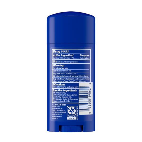 Arrid XX Extra Extra Dry Solid Antiperspirant Deodorant – Regular, 2.6 oz, Pack of 6