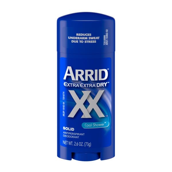 Arrid XX Extra Extra Dry Solid Antiperspirant Deodorant – Cool Shower (Pack of 3)