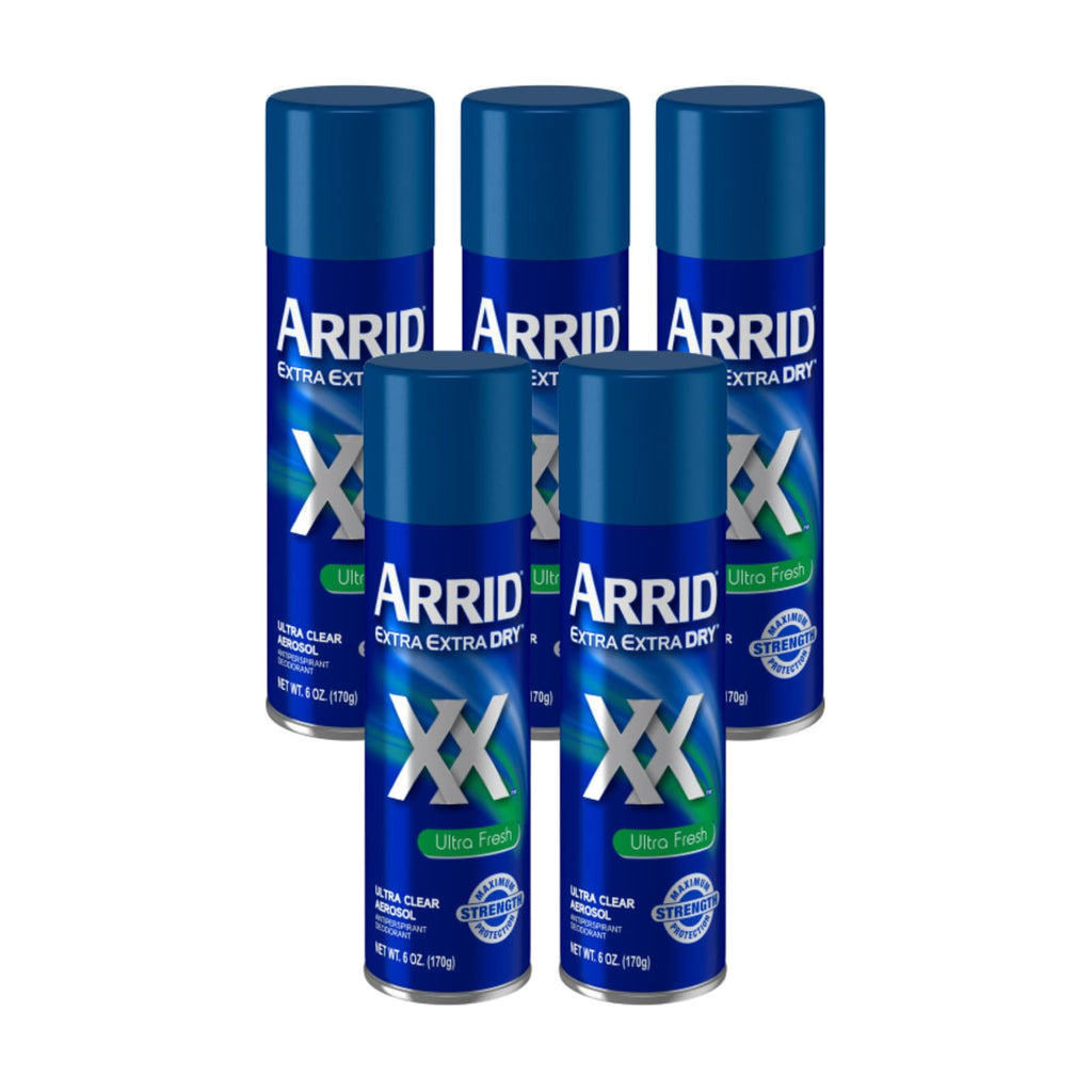 ARRID XX Ultra Clear Anti-Perspirant Deodorant Spray – Ultra Fresh 6 oz (Pack of 5)