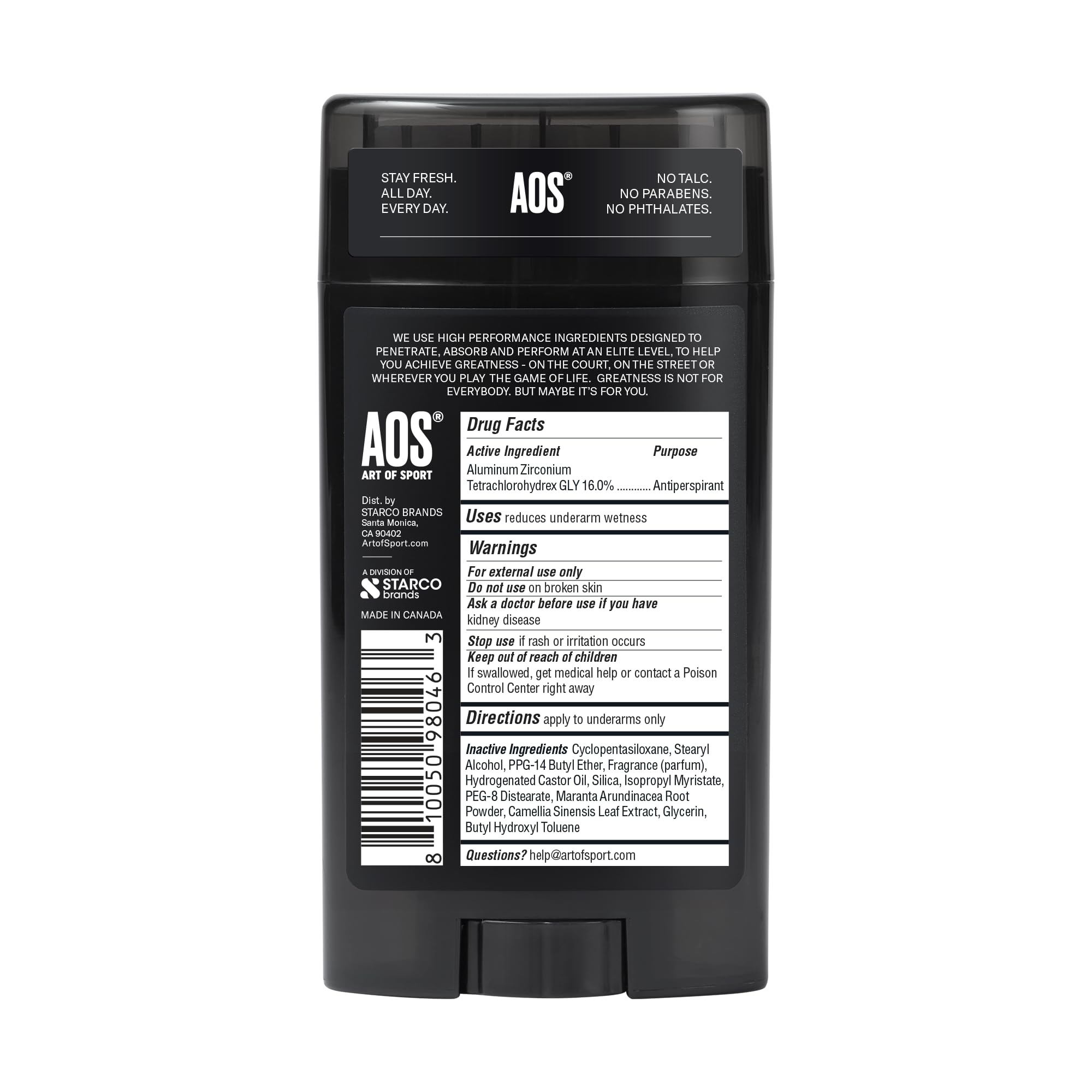 Art of Sport Men’s Antiperspirant with Eucalyptus – Victory Scent, Made with Natural Botanicals | 2.7 oz Pack of 2