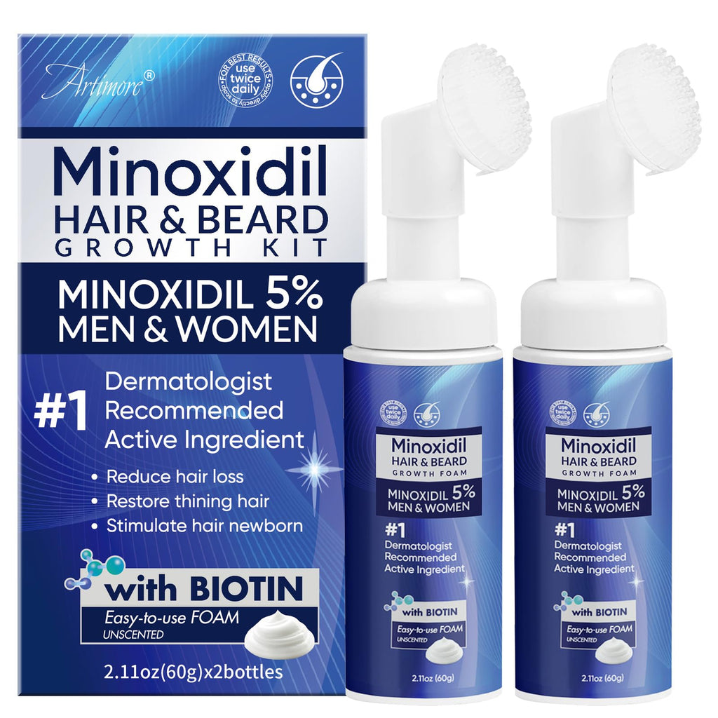 Artimore 5% Minoxidil Foam for Men and Women – Hair Growth Support (4 oz)