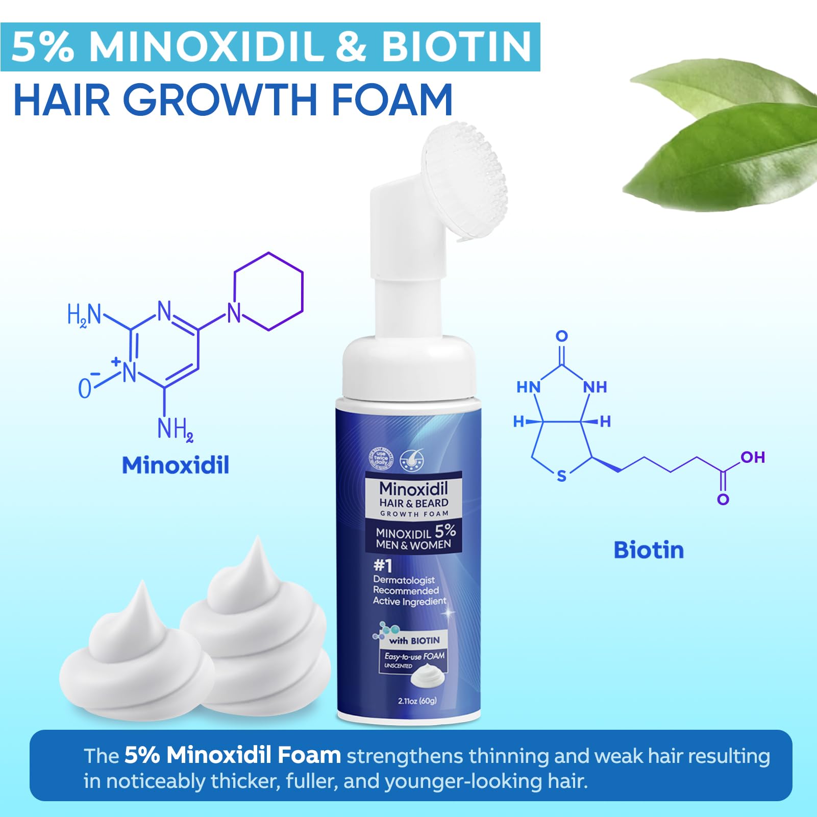 Artimore 5% Minoxidil Foam for Men and Women – Hair Growth Support (4 oz)