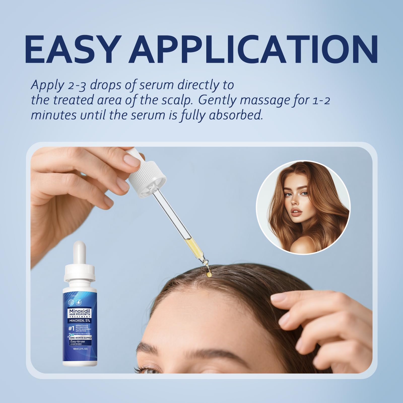Artimore 5% Minoxidil Hair Growth Serum for Men & Women – Extra Strength, 4 Fl Oz x 2 Bottles