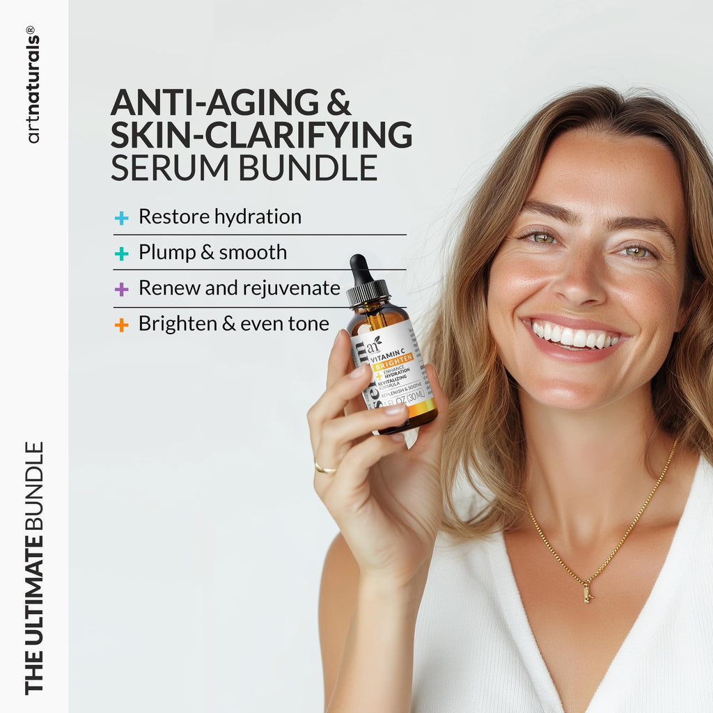 Artnaturals Vitamin C Serum Set – 4-Piece Anti-Aging, Brightening & Hydration