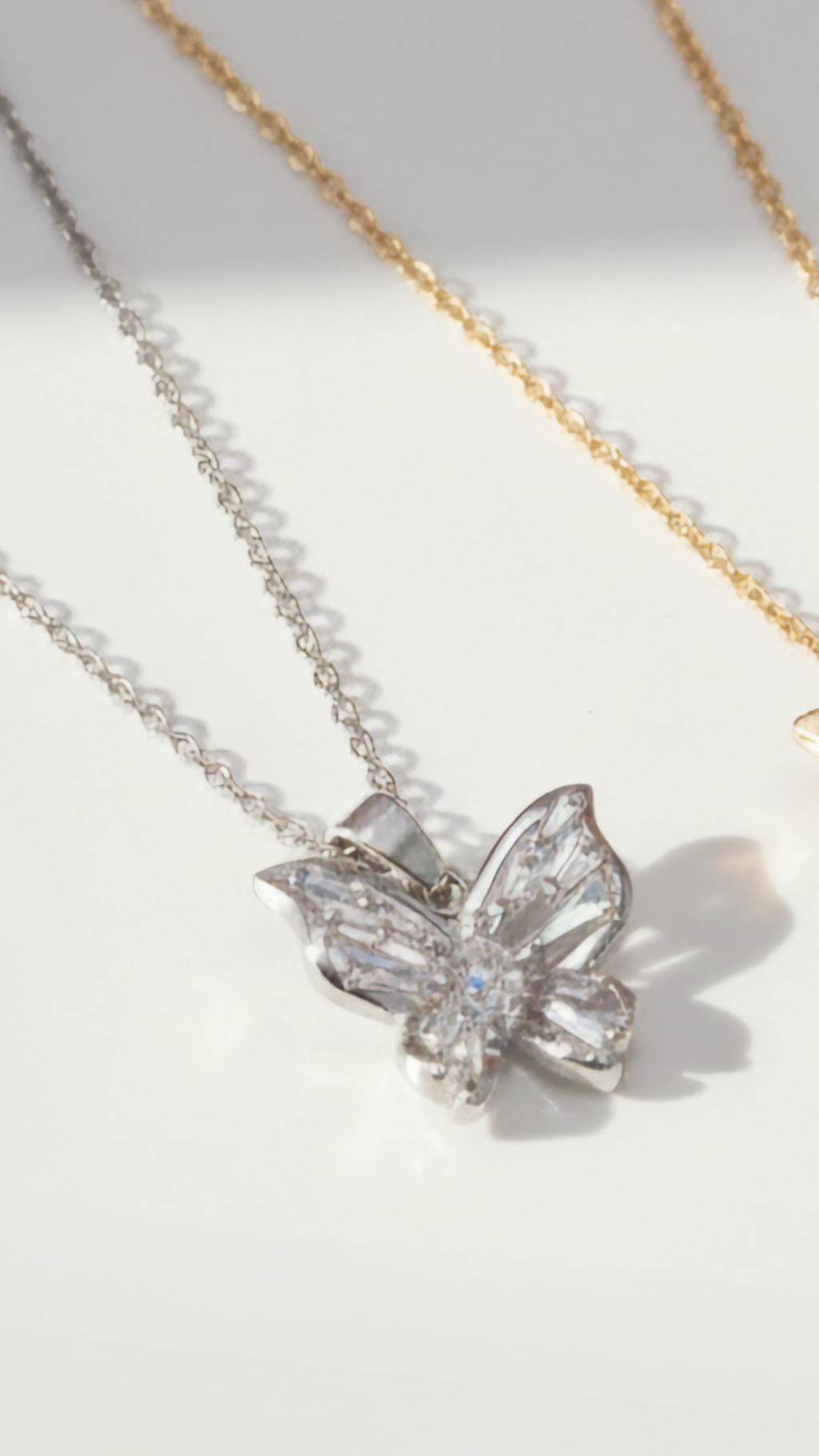 Butterfly Crystal Pendant Necklace