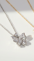 Butterfly Crystal Pendant Necklace