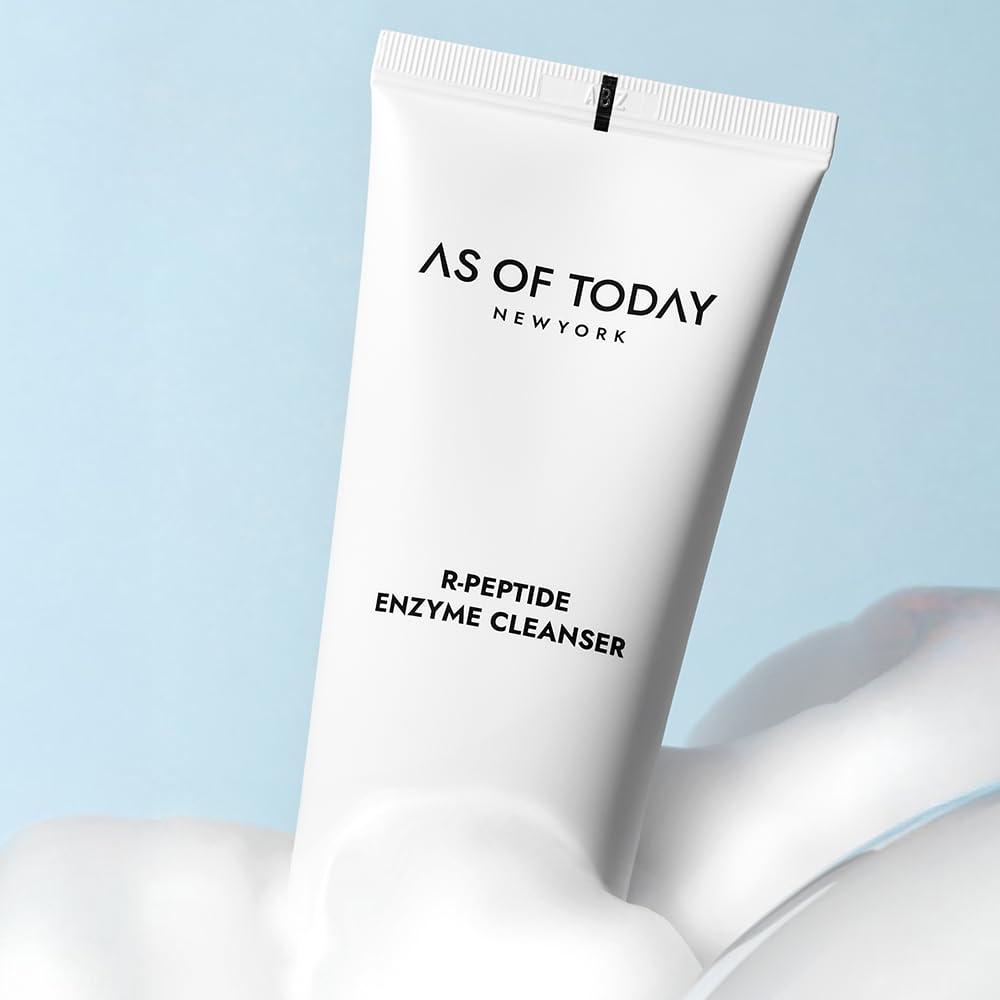 AS OF TODAY R Peptide Enzyme Cleanser – Gentle Hydrating Face Wash, 3.3 oz