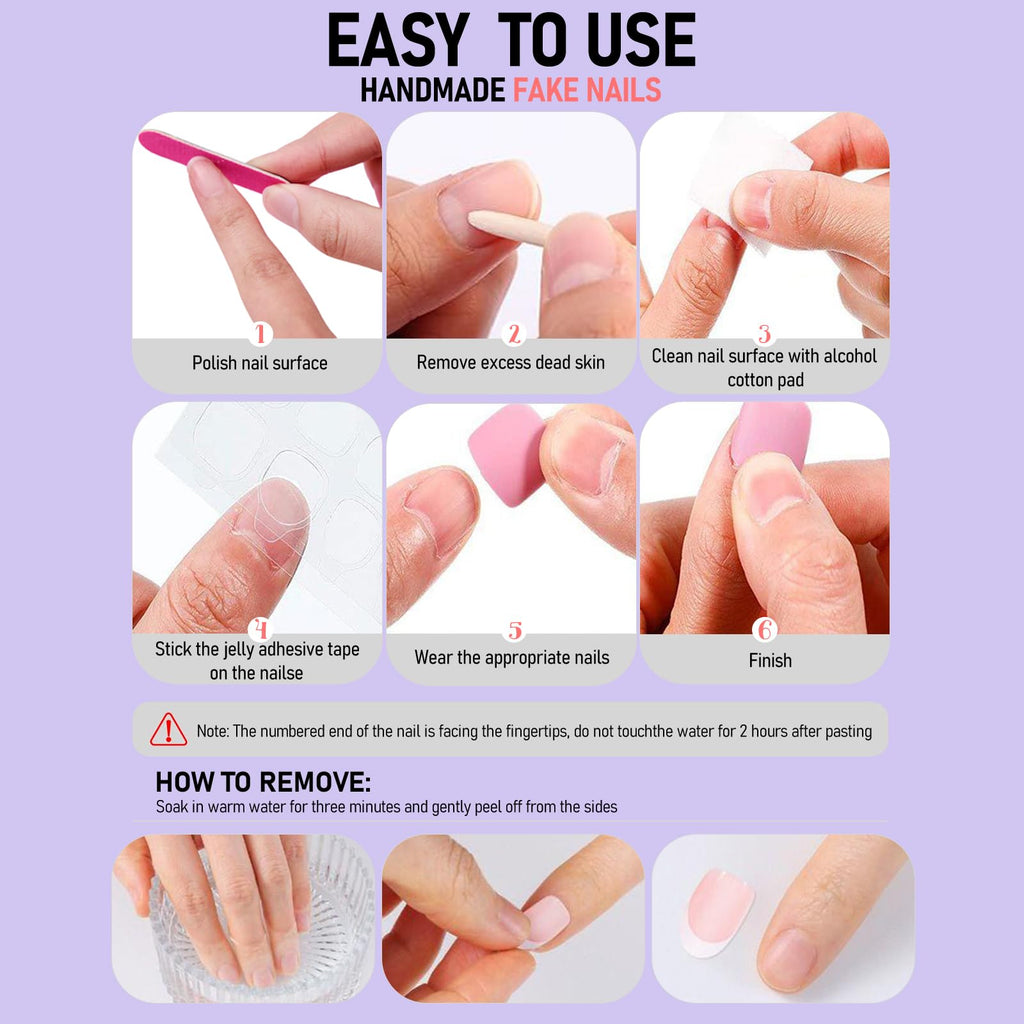ASABITE 10Pcs Handmade Almond Medium Press-On Nails with 3D Bow Rose Pearl Rhinestone Design