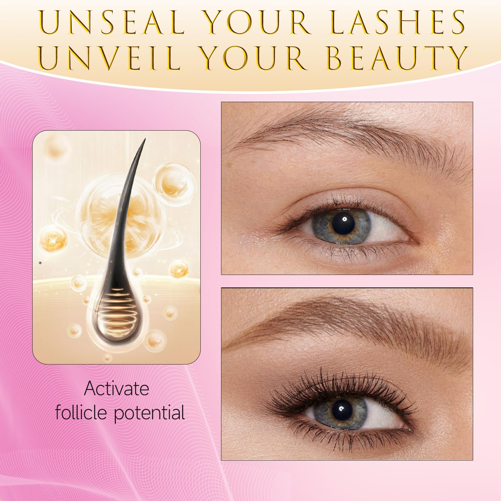 ASAMO Eyelash Growth Serum | 15 Botanical Extracts, Oil-Free & Hypoallergenic - 3ml