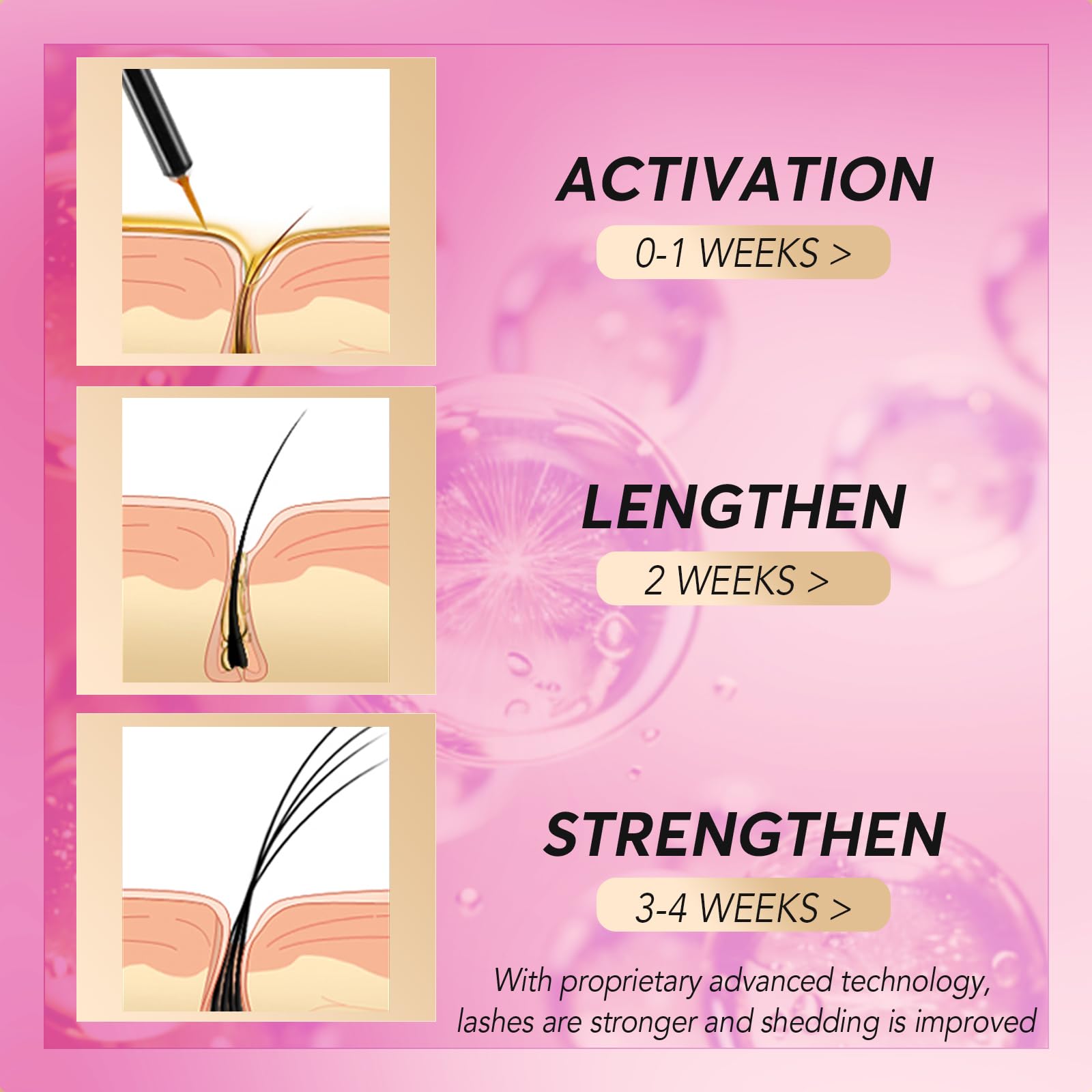 ASAMO Eyelash Growth Serum | 15 Botanical Extracts, Oil-Free & Hypoallergenic - 3ml