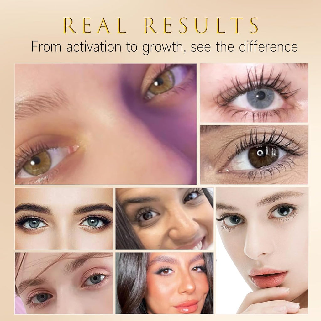 ASAMO Eyelash Growth Serum – 15 Plant Extracts for Longer, Denser Lashes | Oil-Free & Hypoallergenic (PURE GOLD)