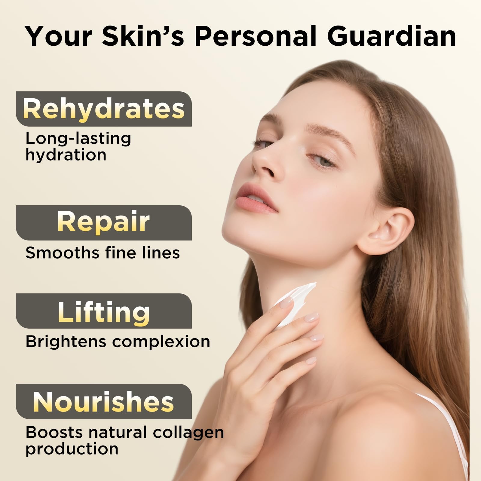 ASAMO Firming Neck Cream with Retinol, Collagen & Hyaluronic Acid – 1.76 Fl Oz