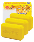 ASANTEE Turmeric & Ginger With Honey Soap (Pack of 3) – Soft Skin, Long-Lasting Lather