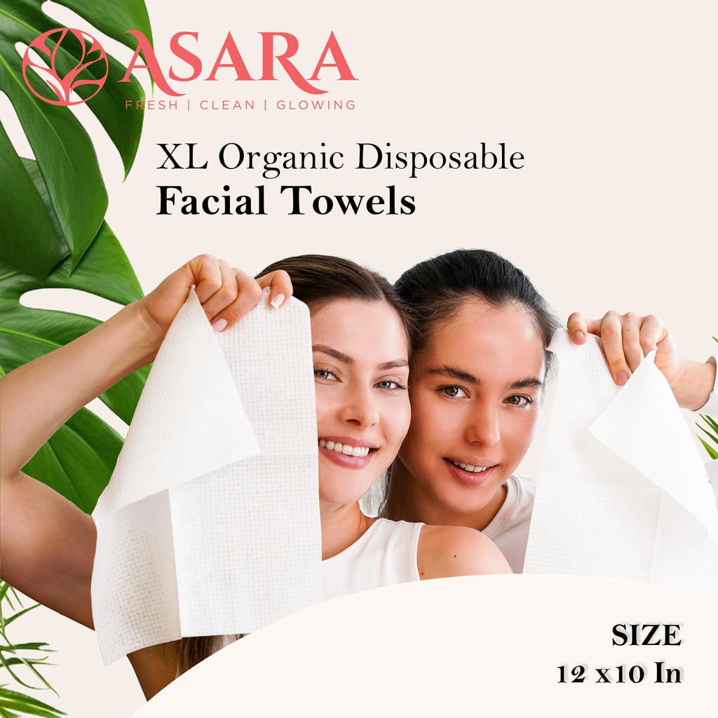 ASARA Clean Face Towels XL Wipes – Water-Activated Makeup Remover for Sensitive Skin | Organic Vegan Biodegradable (104 Count) | by ASARA