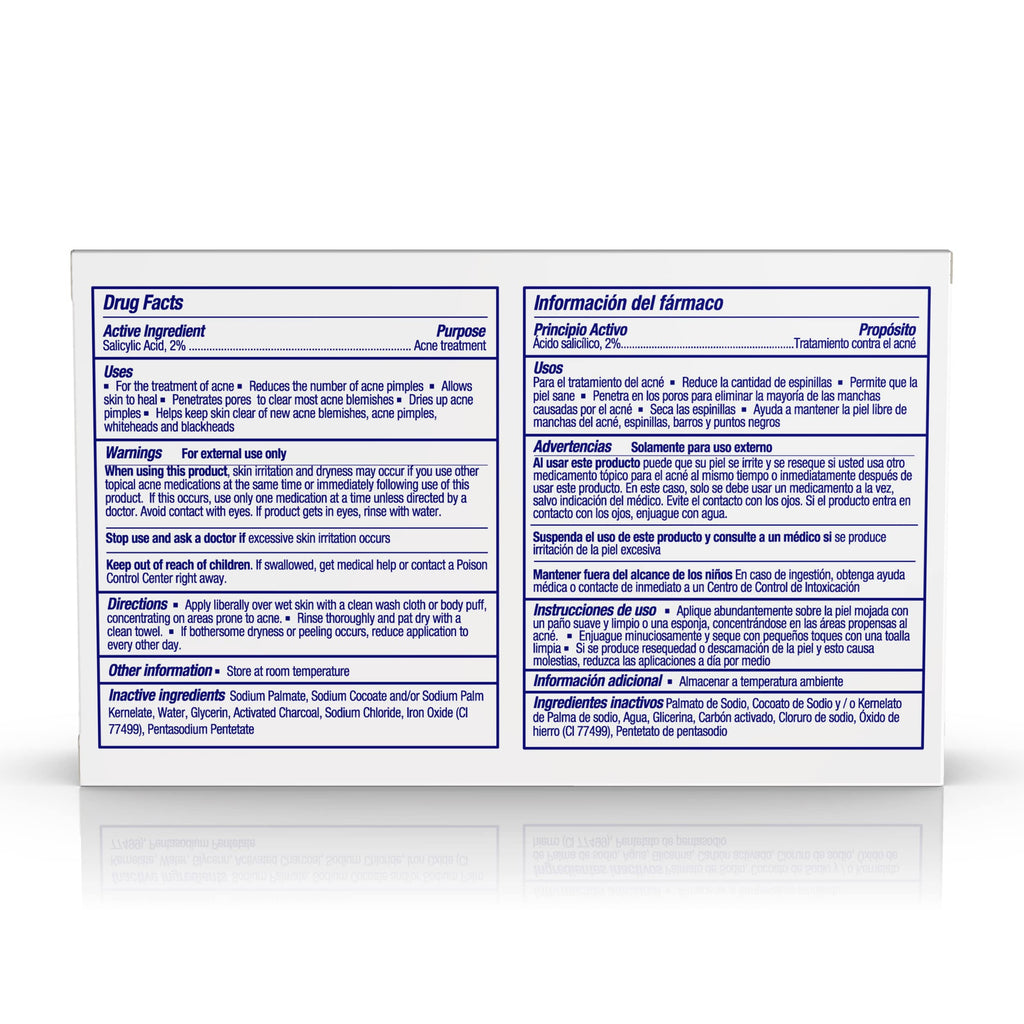 Asepxia Salicylic Acid & Activated Charcoal Bar Soap – Acne Treatment, Deep Cleansing Facial Cleanser, 4 Oz, 5-Pack