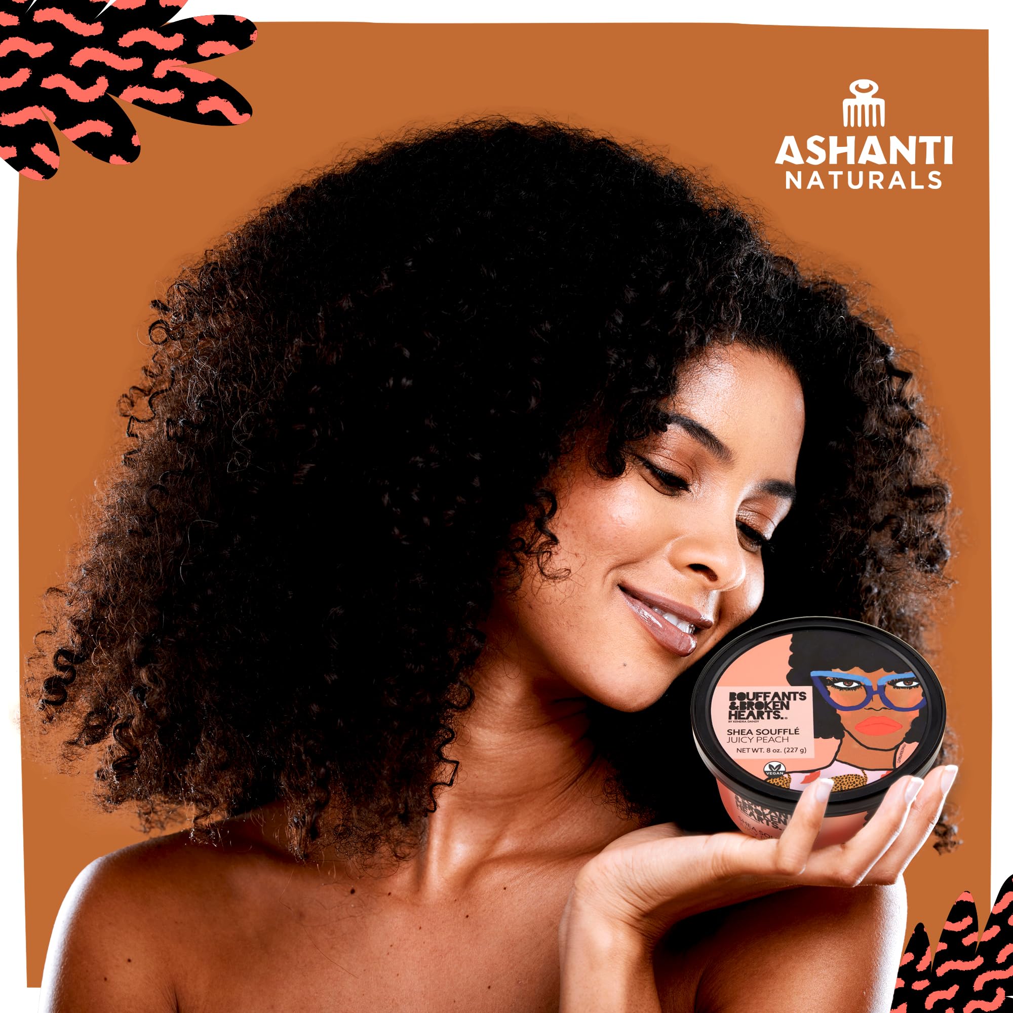 Ashanti Naturals Scented Whipped Shea Butter for Skin | Juicy Peach Souffle, 8oz