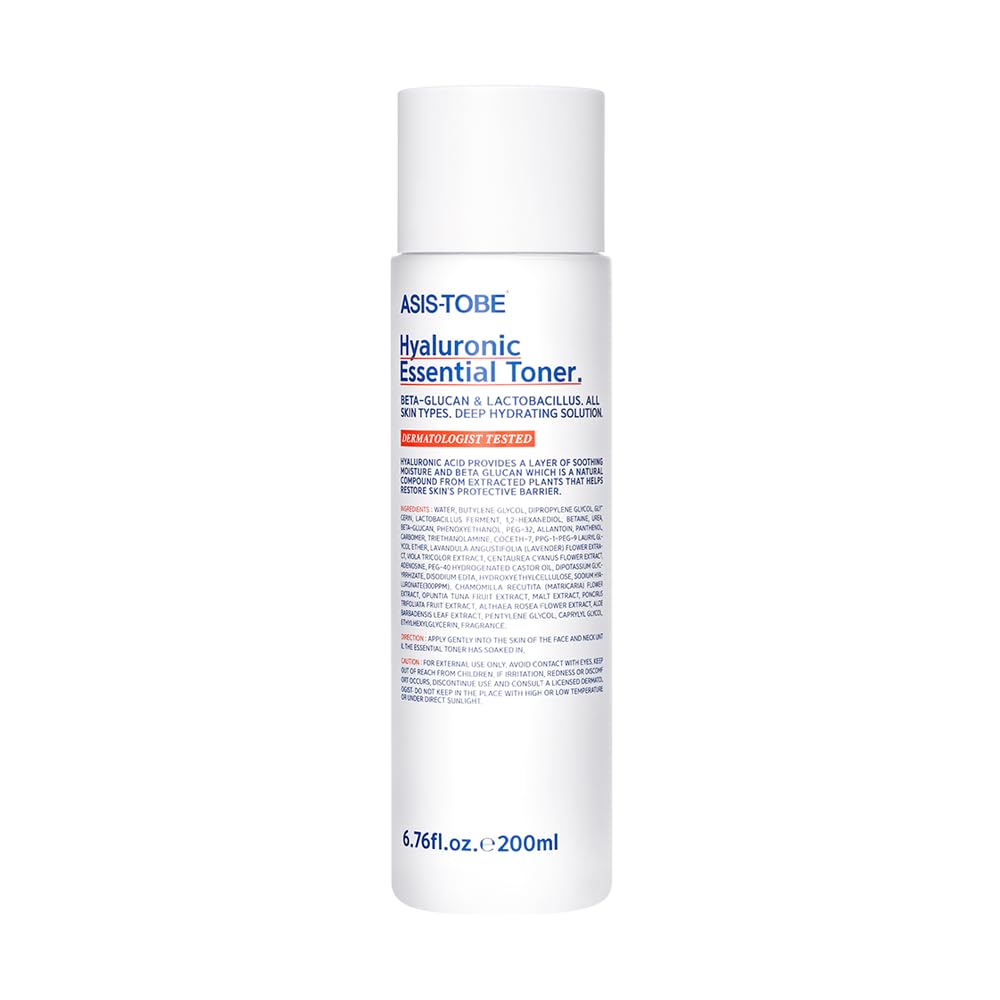 ASIS-TOBE Hyaluronic Essential Toner – 200ml | Lightweight Hydration for All Skin Types | Korean Skincare
