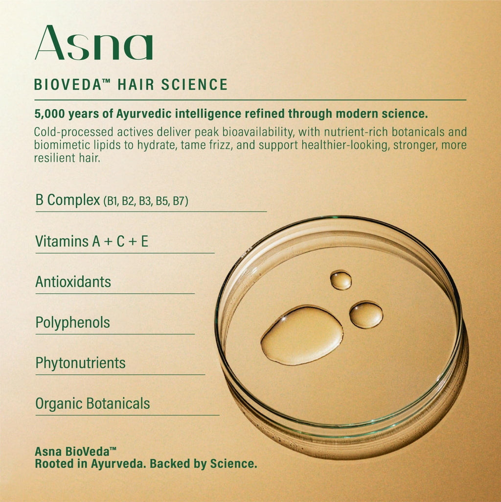 Asna Amla BioVeda 3-in-1 Hair Oil – Organic Scalp Hydration, Frizz Control & Growth