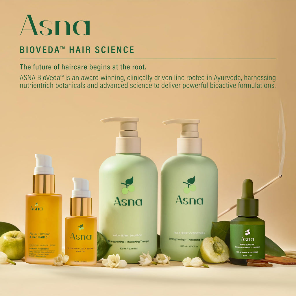 Asna Amla BioVeda 3-in-1 Hair Oil – Organic Scalp Hydration, Frizz Control & Growth