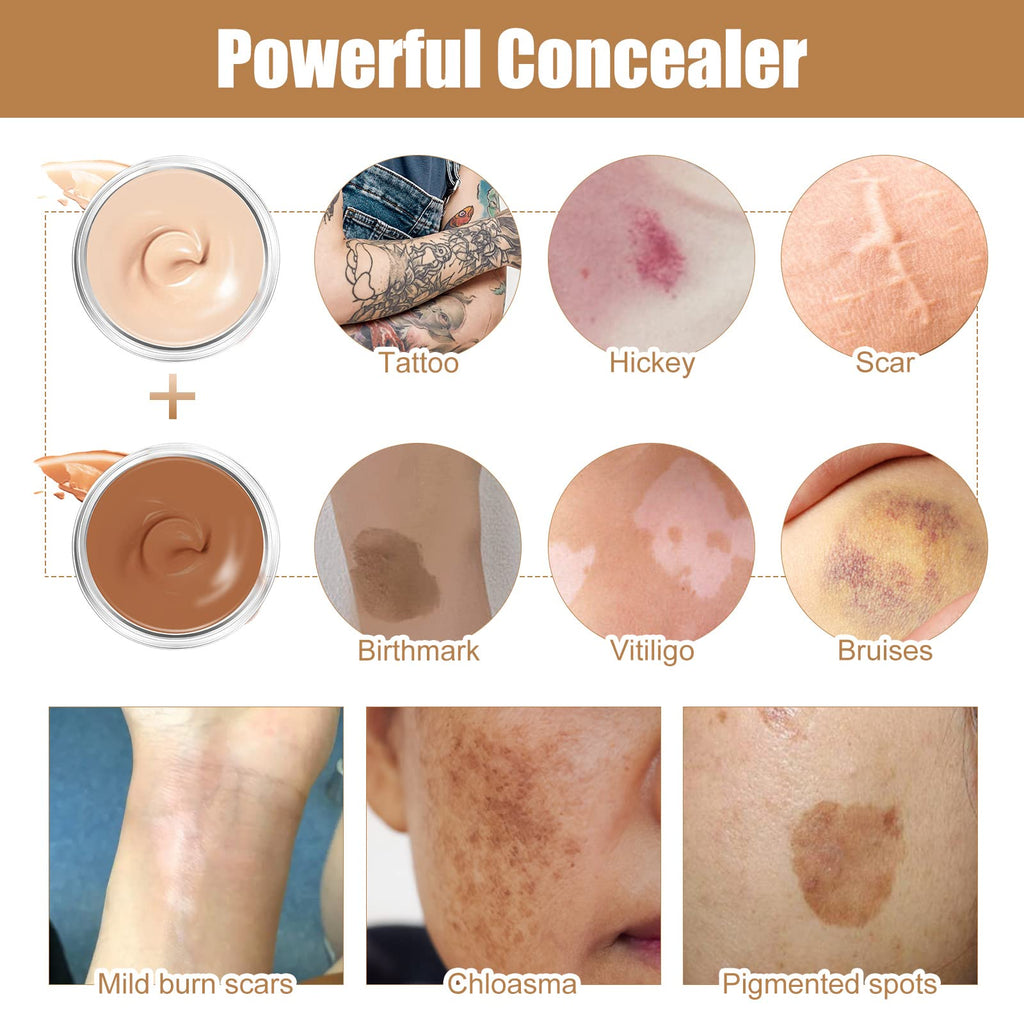 Asomooh Tattoo Cover-Up Concealer – Waterproof, Adjustable, Long-Lasting for Tattoos, Scars & Blemishes (1 Pack)