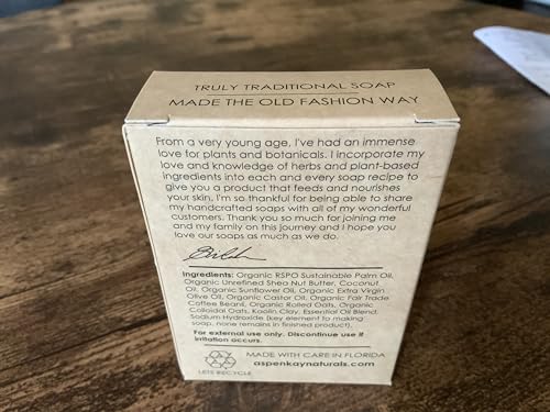 Aspen Kay Naturals Coffee & Oatmeal Exfoliating Soap – Organic Shea Butter & Essential Oils (2 Pack)
