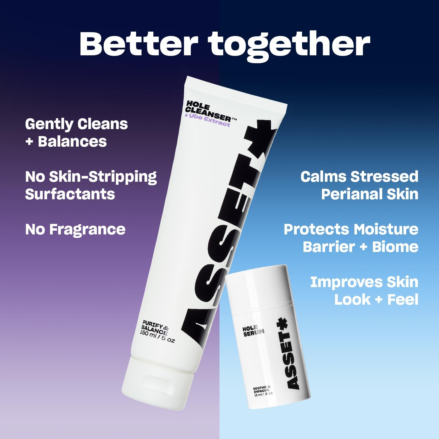 Asset Hole Cleanser – Perianal-Optimized Gentle Daily Cleanser (150ml / 5oz) | Non-Ionic Surfactant System, pH Balanced, Vegan