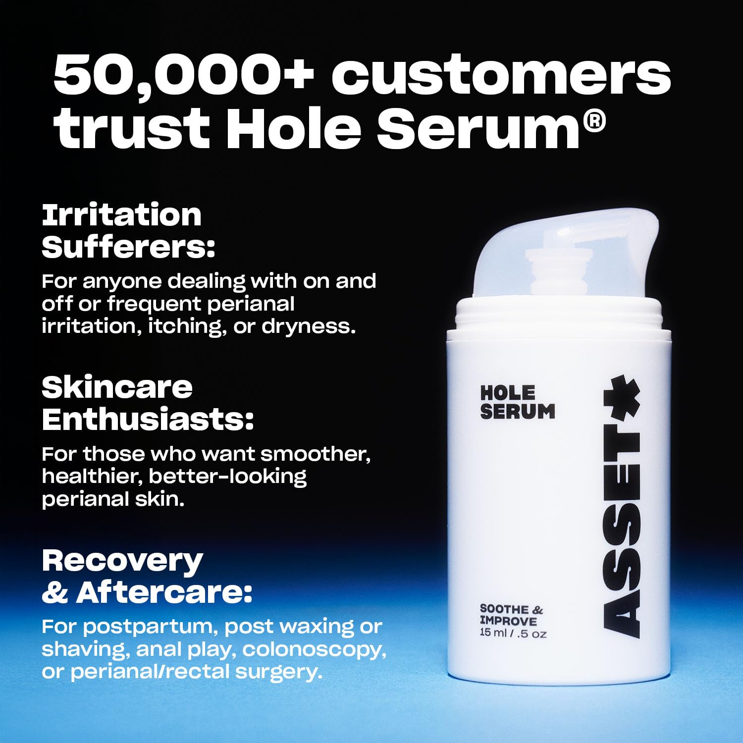 Asset Hole Serum – Soothing Daily Perianal Skin Serum for Hydration, Texture & Radiance (15ml)