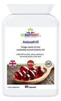 AstaxaKrill Antarctic Krill Oil Capsules | Omega & Antioxidant UK