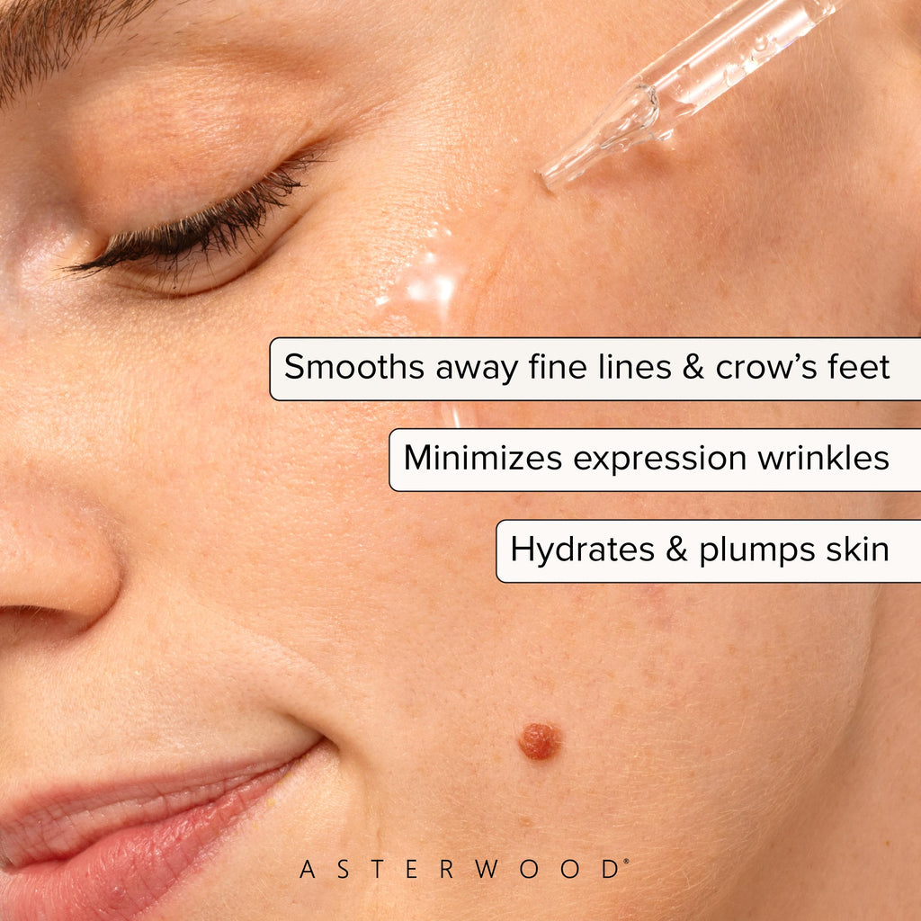 Asterwood Argireline Serum with Hyaluronic Acid – Peptide Serum for Face, Fragrance-Free, 2 oz