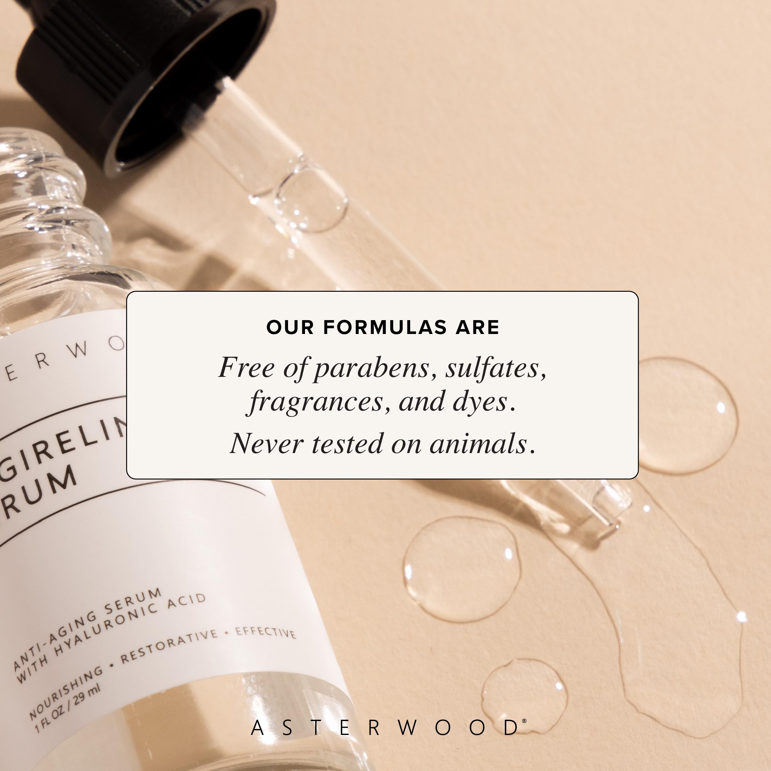 Asterwood Argireline Serum with Hyaluronic Acid – Peptide Serum for Face, Fragrance-Free, 2 oz