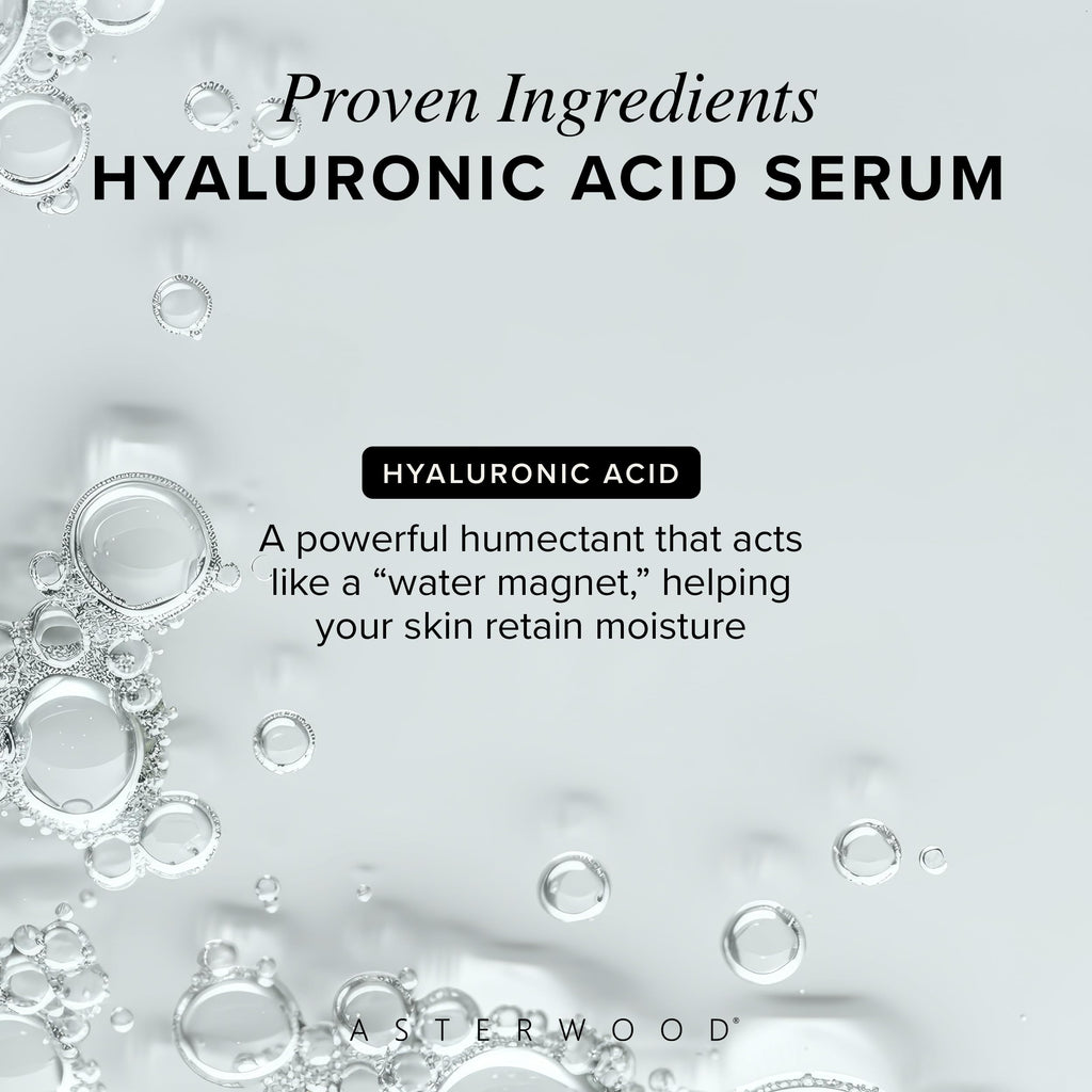 Asterwood Hyaluronic Acid Serum – Hydration, Plumping, Fragrance-Free (8 oz)