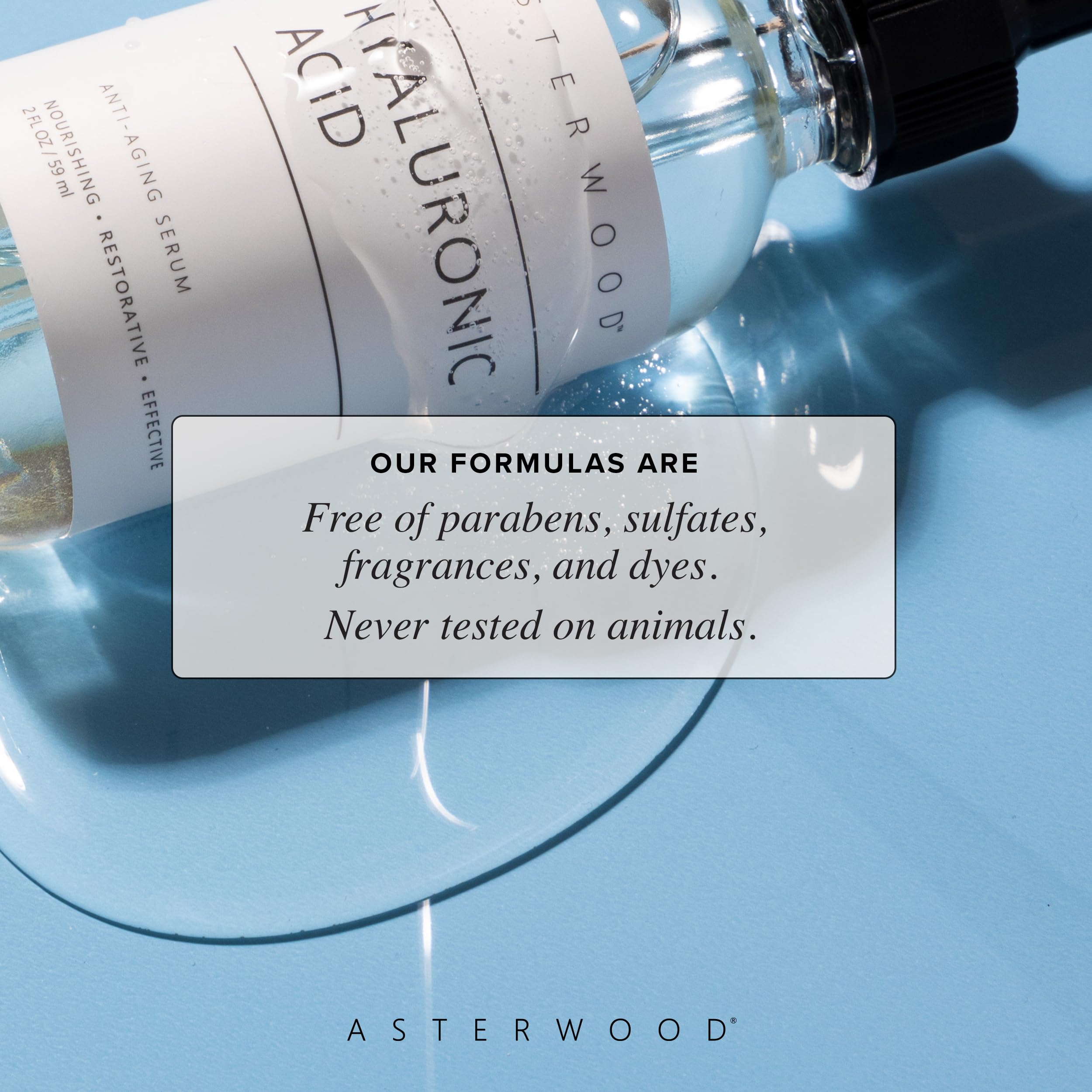 Asterwood Hyaluronic Acid Serum – Hydration, Plumping, Fragrance-Free (8 oz)