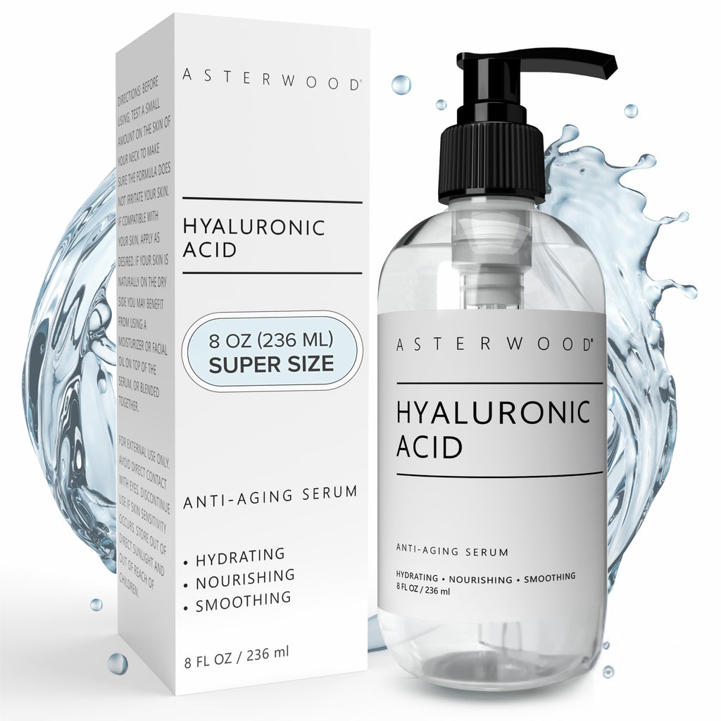 Asterwood Hyaluronic Acid Serum – Hydration, Plumping, Fragrance-Free (8 oz)