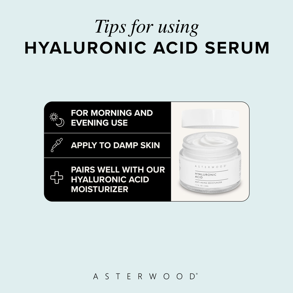 Asterwood Hyaluronic Acid Serum – Hydration, Plumping, Fragrance-Free (8 oz)