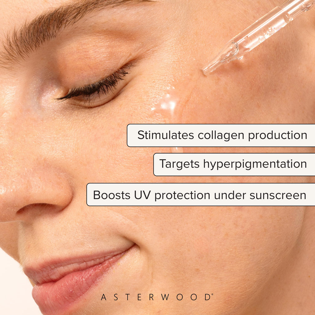 Asterwood Vitamin C Serum with Hyaluronic Acid – Fragrance-Free, Hydrating & Smoothing | 1 Fl Oz