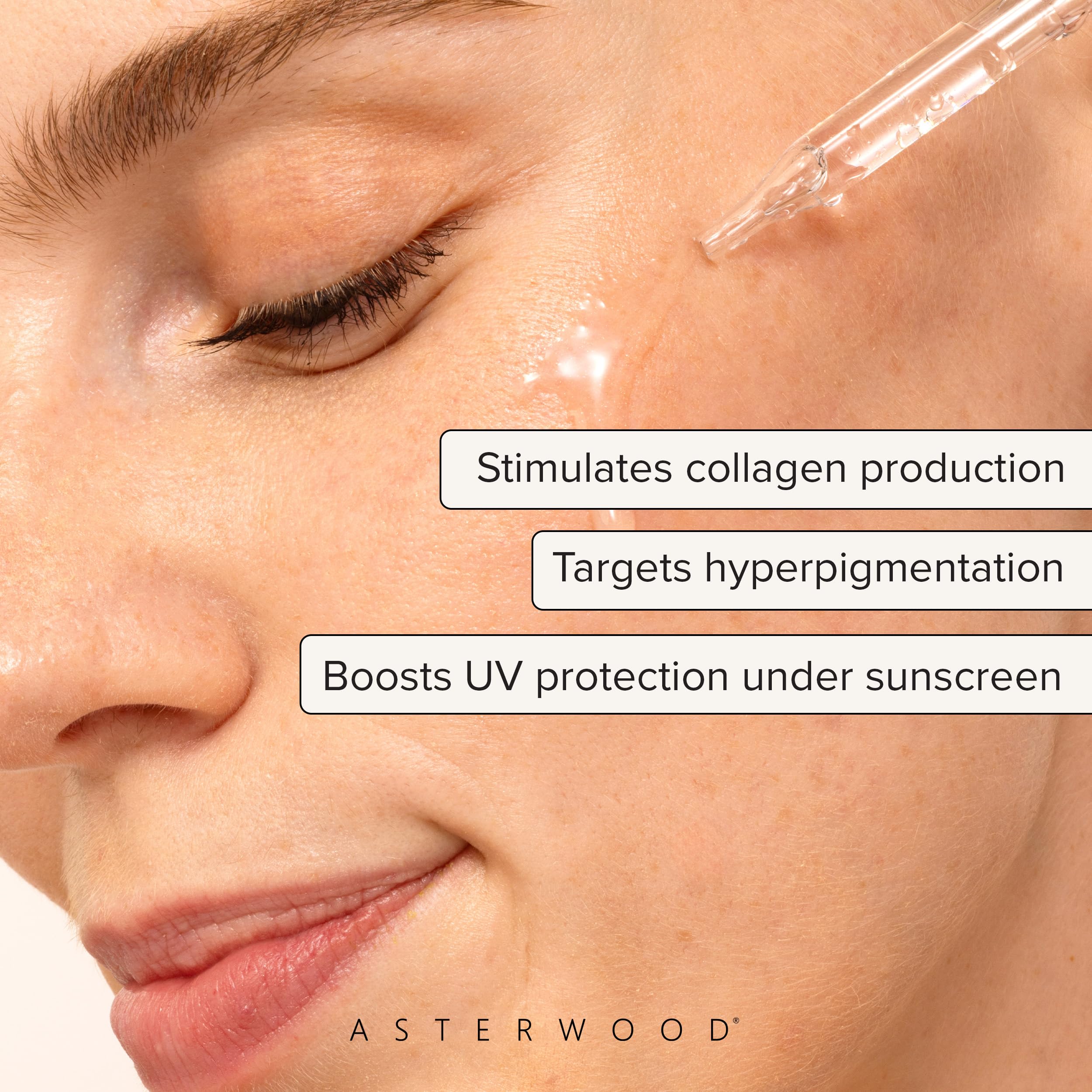Asterwood Vitamin C Serum with Hyaluronic Acid – Fragrance-Free, Hydrating & Smoothing | 1 Fl Oz