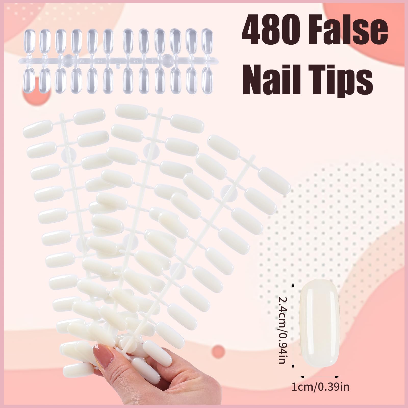 ASTONFOG 308 Colors Nail Swatches Book with 480 Nail Tips – Professional Display & Practice Card