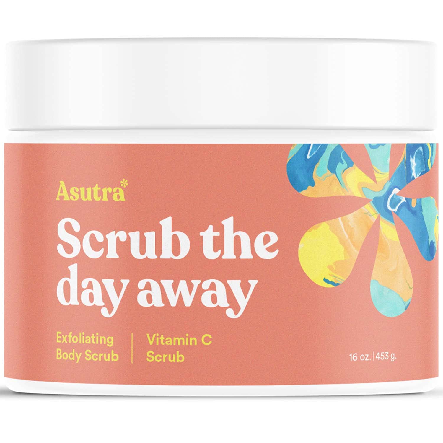 ASUTRA Dead Sea Salt Essential Oil Scrub with Vitamin C, 16 oz – Ultra Hydrating & Gentle