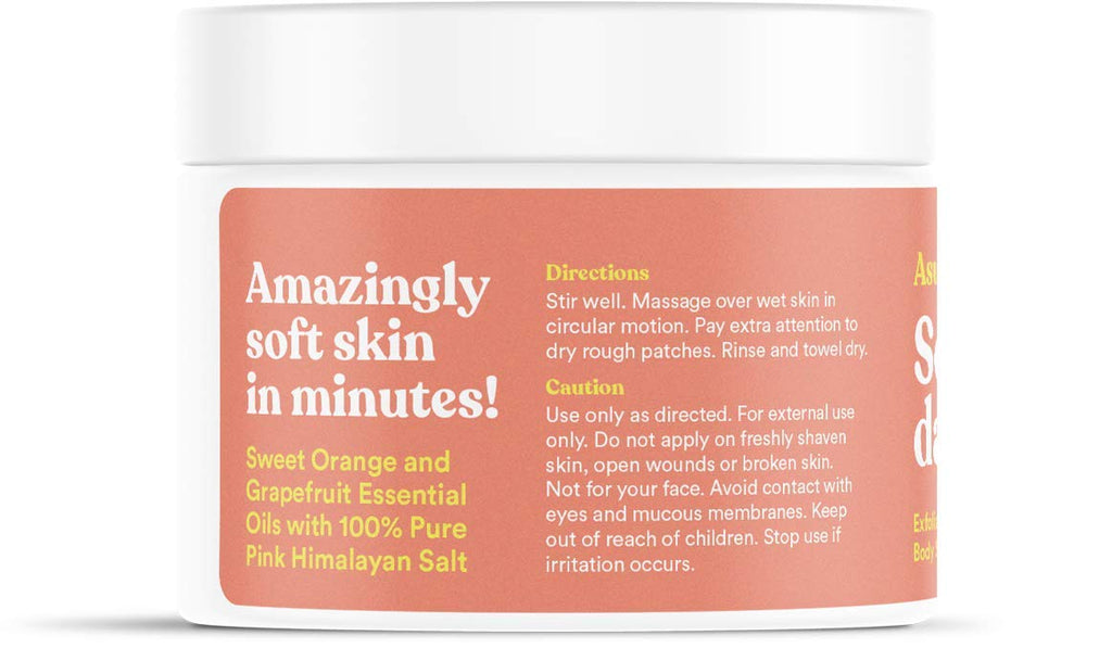 ASUTRA Dead Sea Salt Essential Oil Scrub with Vitamin C, 16 oz – Ultra Hydrating & Gentle