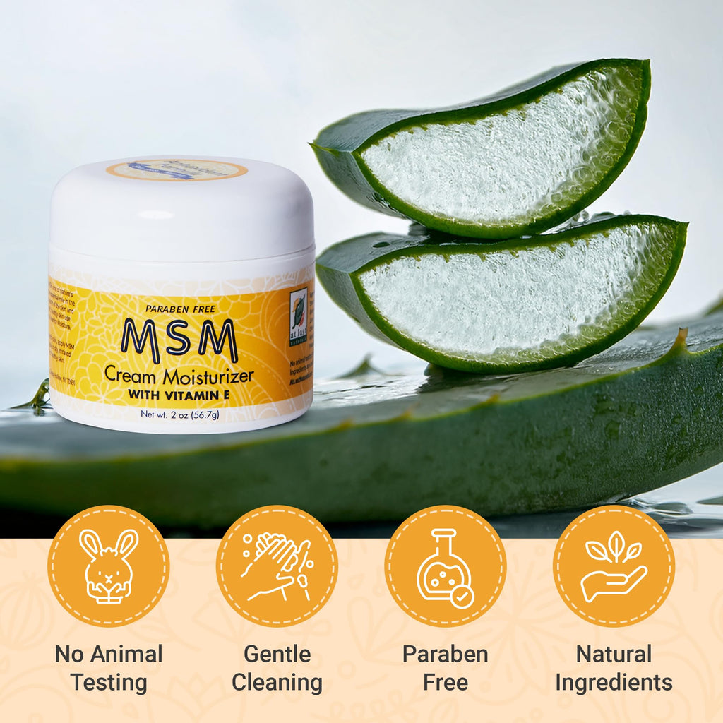 At Last Naturals MSM Cream – Hydrating Face Moisturizer, 3-Pack