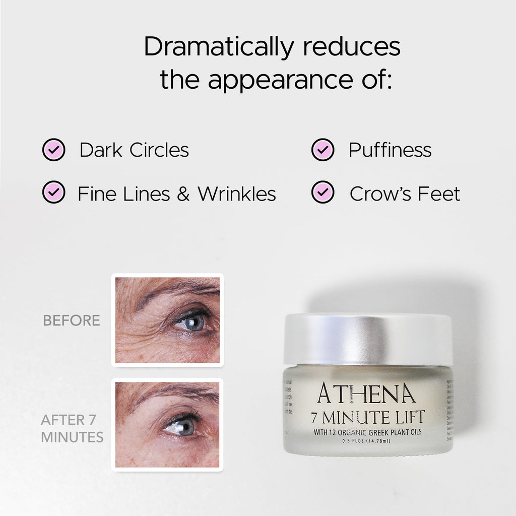 Athena 7 Minute Lift – Organic Lifting & Firming Serum for Face, Eye & Neck | 7-Minute Smoothing