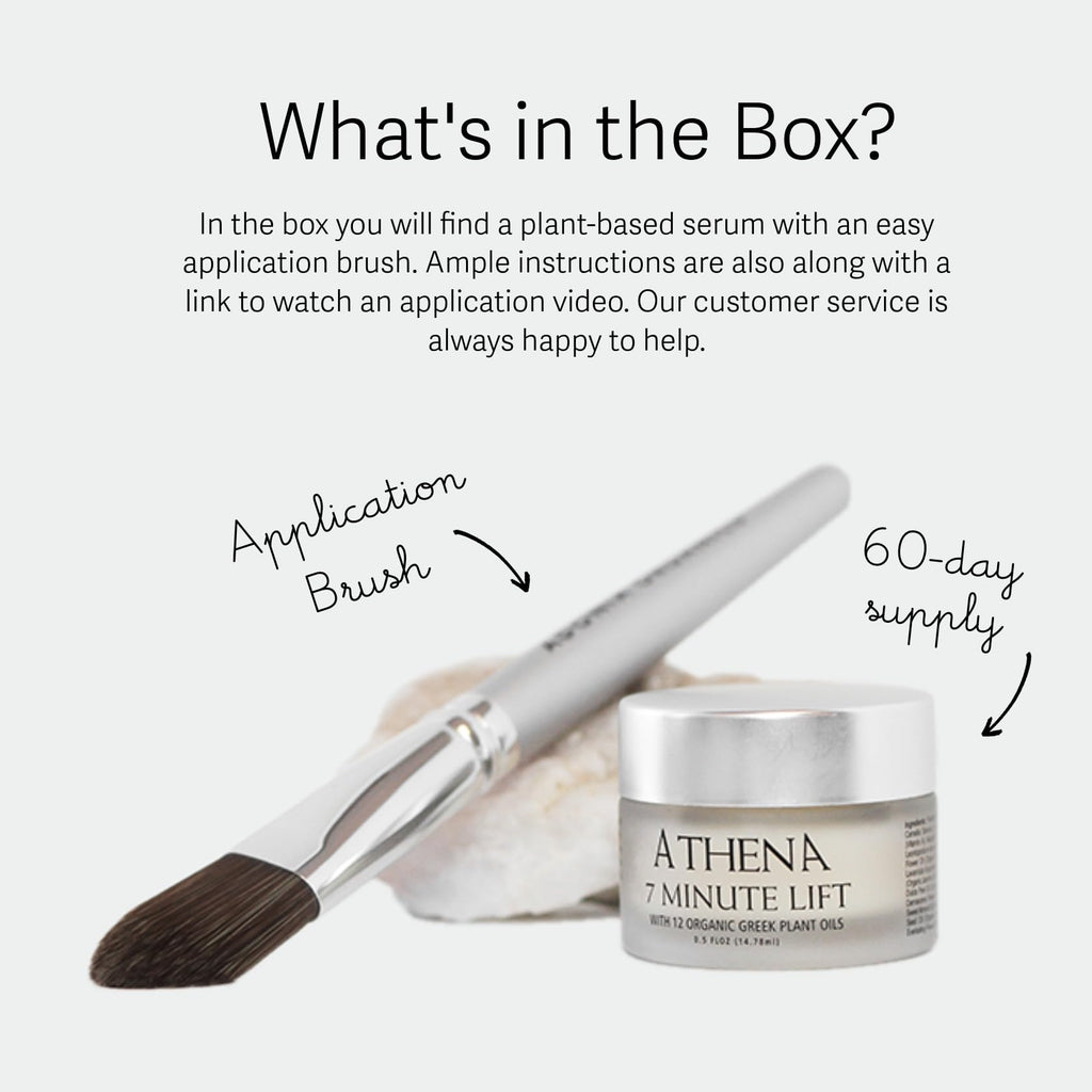 Athena 7 Minute Lift – Organic Lifting & Firming Serum for Face, Eye & Neck | 7-Minute Smoothing