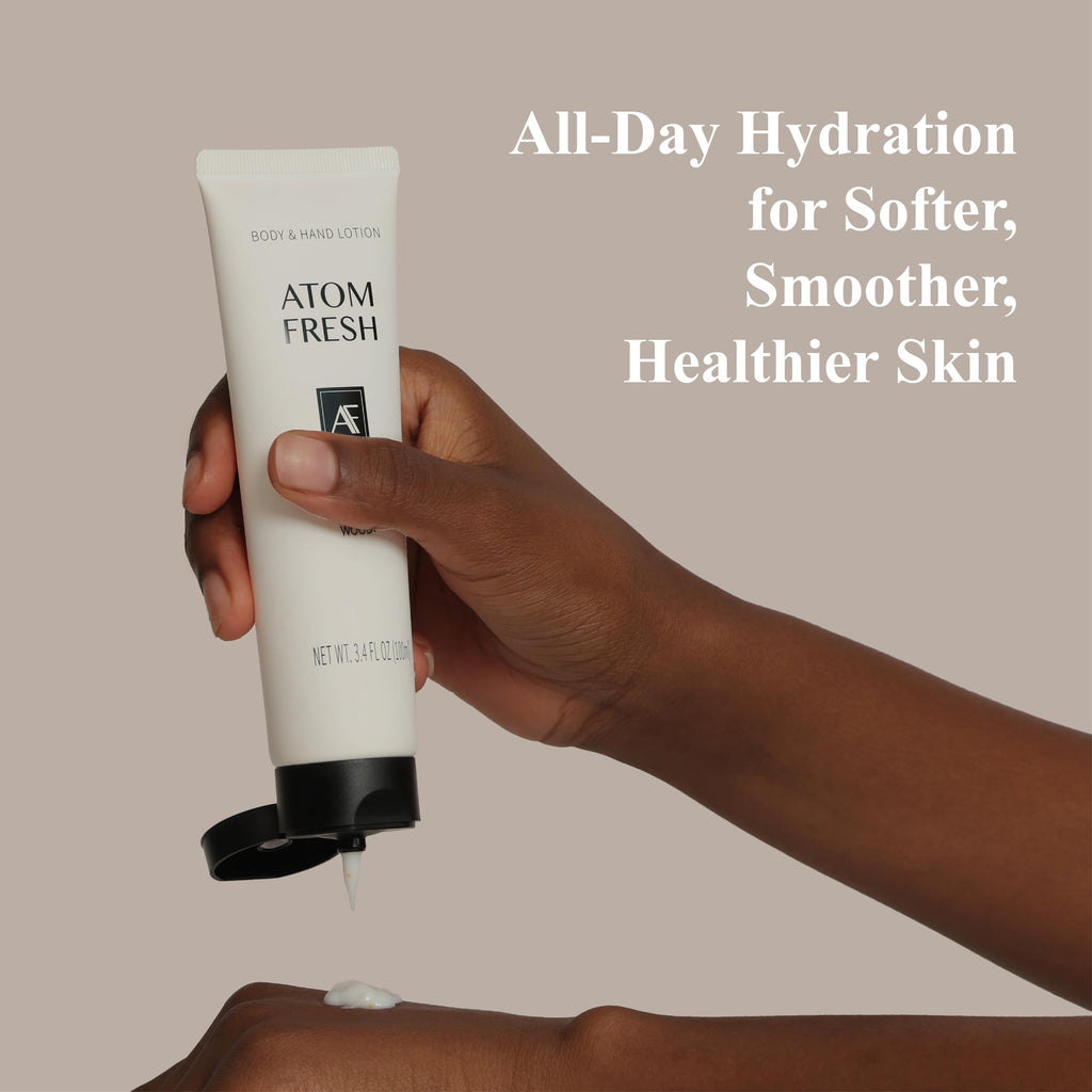 Atom Fresh Hand Cream Rose Freesia Oud | Deep Repair with Ceramides & Niacinamide | Vegan, 3.4 oz
