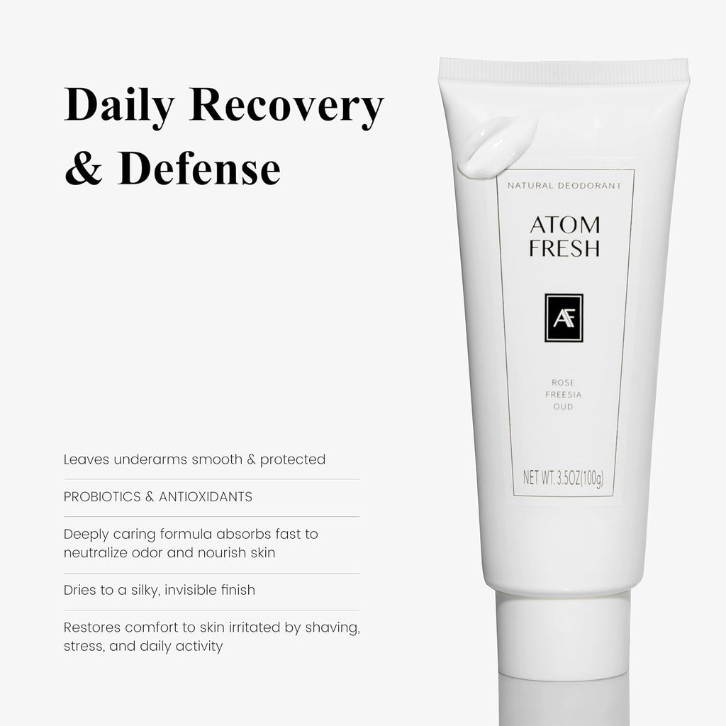 Atom Fresh Laboratory Gift Set for Women – Rose Freesia Oud: Body Wash, Lotion, Deodorant & Hand Cream