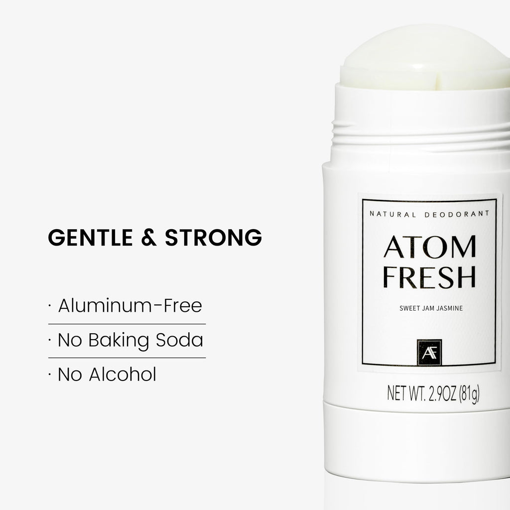 Atom Fresh Mini Deodorant Travel Size for Women – 5 Pack, Aluminum & Baking Soda Free, 72 Hour Odor Protection with Amino Acids