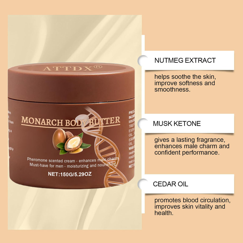 ATTDX Pheromone Scented Cream — Men’s Body Butter for Hydration and Long-Lasting Fragrance