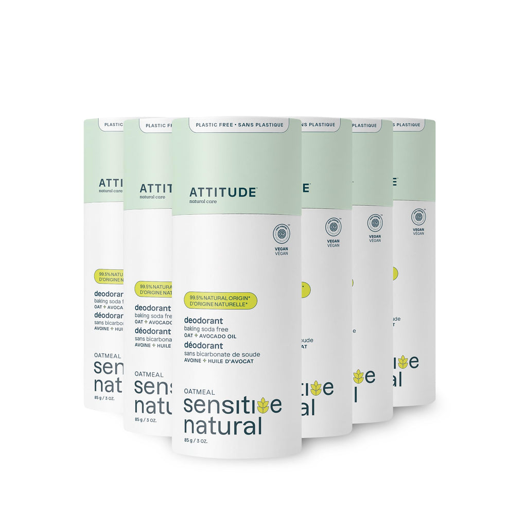 Attitude Sensitive Skin Deodorant Stick with Avocado Oil – Aluminum Free, Vegan, Paraben Free, 3 oz