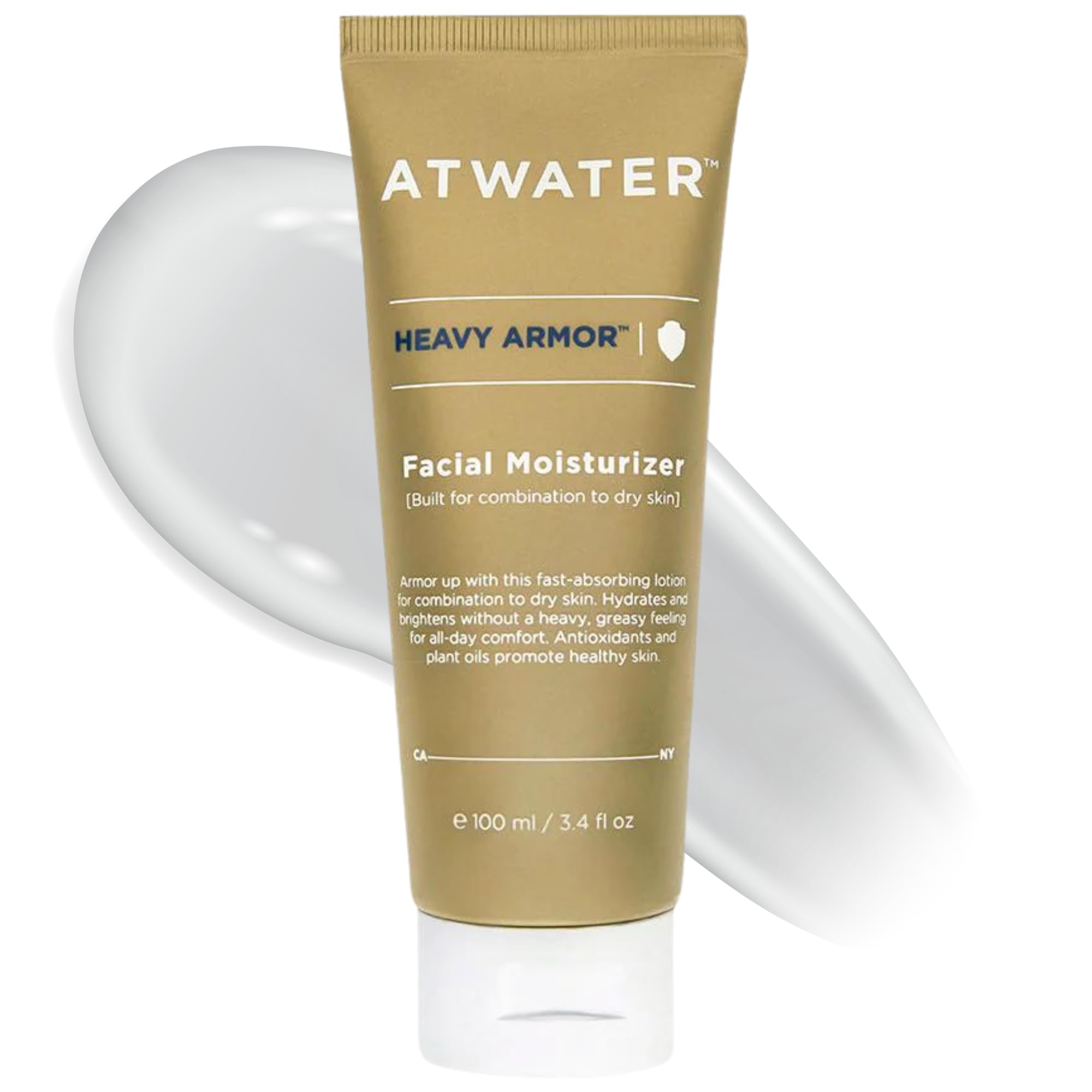 ATWATER Heavy Armor Men's Facial Moisturizer | Intensive Hydration & Anti-Aging Formula with Niacinamide & Shea Butter – 3.4 oz